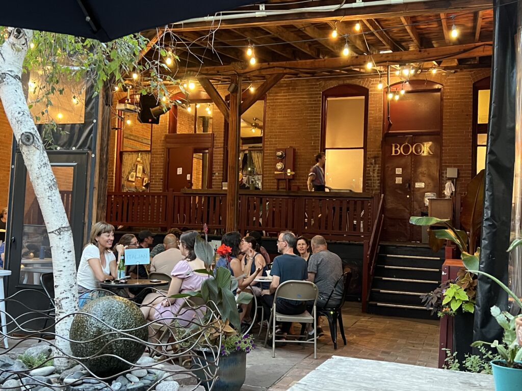 The back patio area of Trident in Boulder